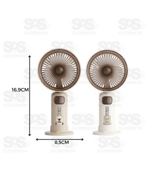 Mini Ventilador Bear Recarregável B-max BM-F1084