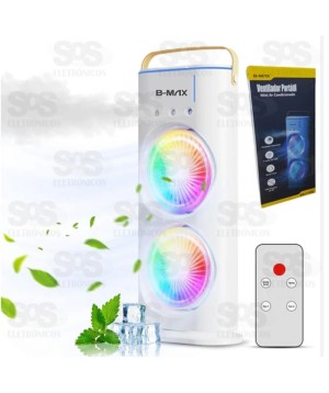 Ventilador e Umidificador Recarregável B-max BM-F1090