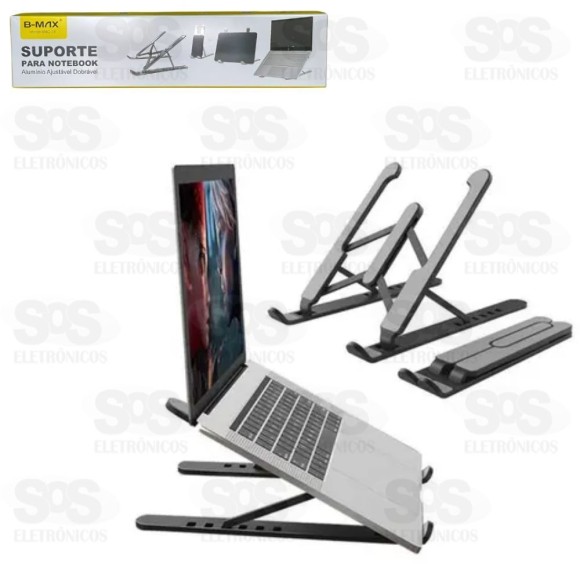 Suporte PLÁSTICO de Mesa Ajustável Para Notebook B-Max BMG-62