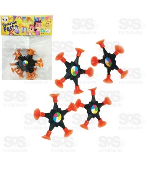 Estrela Ninja Com Ventosa 4 Unidades Pica-Pau 542