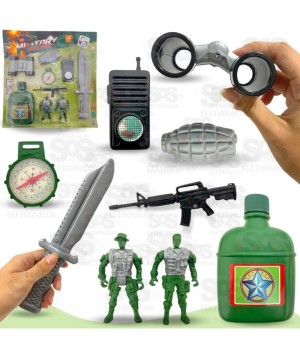Kit Ação Militar 7 Peças Pica Pau 752