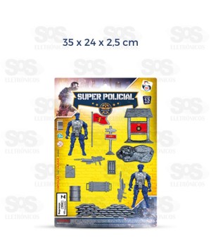 Kit Super Policia com 13 Peças Pica pau 775