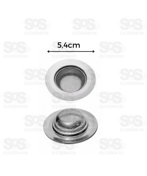 Ralo De Aço Inox Para Pia 5,4cm Caerus CRS-2845