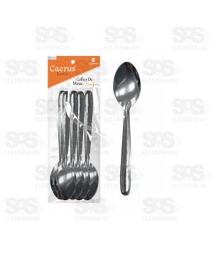 Kit Colher De Mesa 6 Unidades Aço Inox CRS-2598