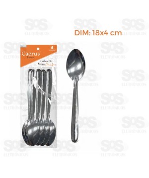 Kit Colher De Mesa 6 Unidades Aço Inox CRS-2598