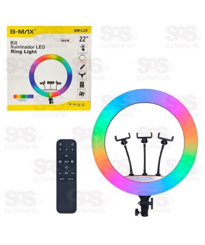 Iluminador Ring Light 22 Polegadas RGB B-Max BM-L22