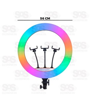 Iluminador Ring Light 22 Polegadas RGB B-Max BM-L22