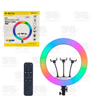 Iluminador Ring Light 18 Polegadas RGB B-Max BM-L21