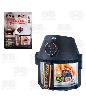 Fritadeira Air Fryer e Grill Elétrico 4 Litros 127V Bak BK-ARFYM110