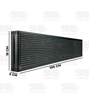 Painel de LED RGB Letreiro Digital 100x19CM Lelong SL1027M