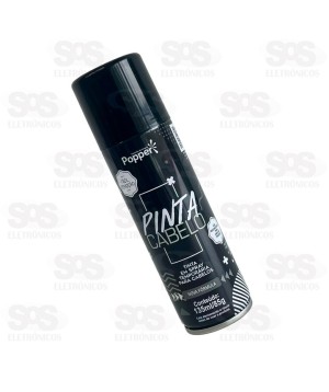 Pinta Cabelo Spray Fluorescente Preto 135ml Popper