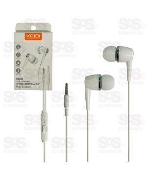 Fone De Ouvido Com Fio e Microfone Intra-Auricular Kaidi KD-7002