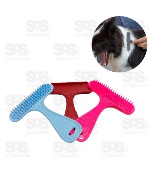 Escova Rastelo Para Cães e Gatos  Cores Variadas 1892