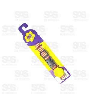Coleira Seda Luxo Borrachinha P 15mm Variadas Pet Toys 3075