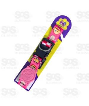 Coleira Seda Luxo Borrachinha G 25mm Variadas Pet Toys 3077