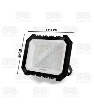 Refletor Pro Holofote LED Branco 100W IP65 BDR2-0100