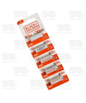 Pilha Ultra Alcalina 23A 12V 5 Unidades Black+ Decker