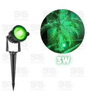 Espeto De Jardim Led 3W Verde Maxbom 6089-11