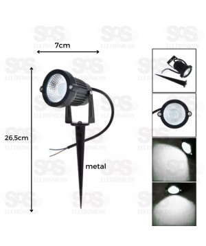 Espeto De Jardim Led 7W Branco Frio  Maxbom 6089-13