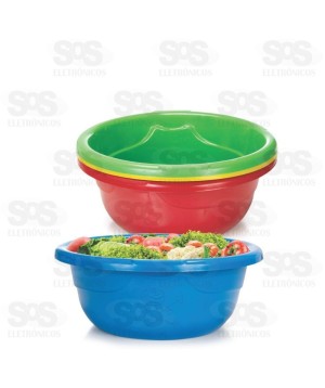 Bacia Plástica Color 30cm 1,6L Cores Varias 114