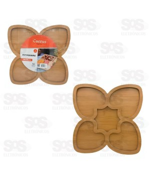 Tábua Para Petiscos 5 Divisórias MDF Caerus CRS-2819