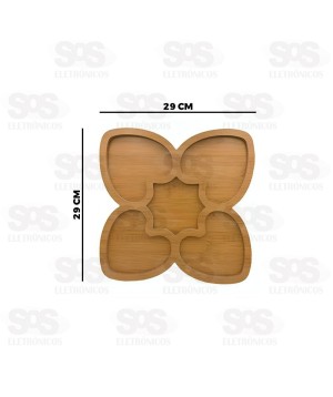 Tábua Para Petiscos 5 Divisórias MDF Caerus CRS-2819