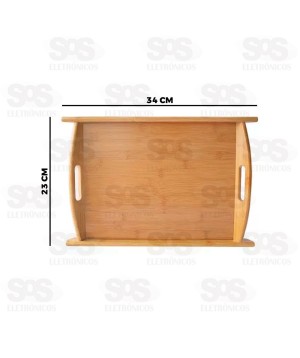 Bandeja Retangular Bambu 34x23CM Caerus CRS-2284