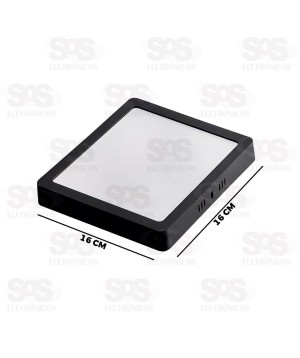 Painel Quadrado Sobrepor LED Branco Frio 12W 6500K Maxbom