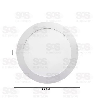 Painel Redondo Embutir LED Branco 15W XLS 40015-19