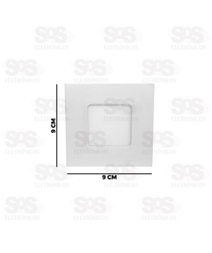 Painel Quadrado Embutir LED Branco Frio  3W 6500K XLS 40015-33