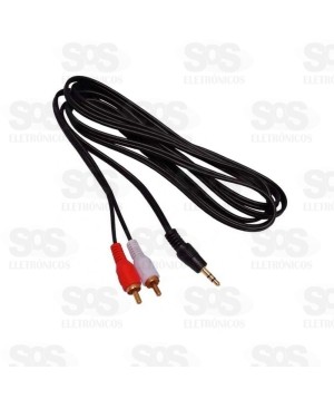 Cabo 2 RCA Para P2 1 Metro Ponta Dourada