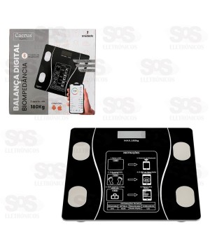Balança Digital Biompedância 180Kg Bluetooth Caerus CRS-2517
