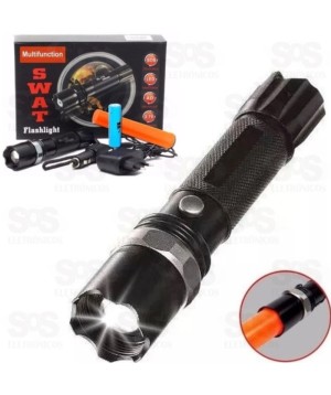 Lanterna Multifuncional Com Sinalizador MiniStar MS-608