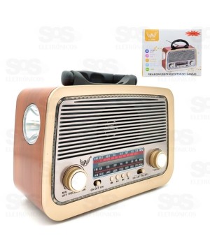 Rádio Retrô com Lanterna Altomex ad-3199