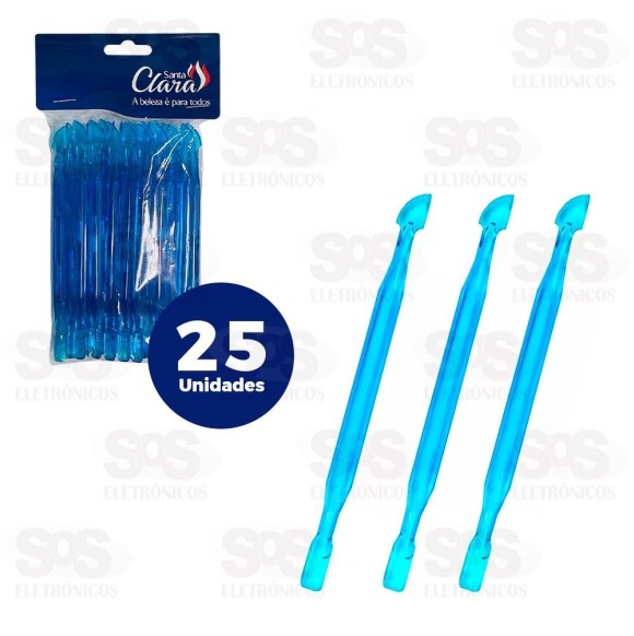 Espátula Dupla de Unha 25 Unidades Santa Clara