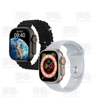 Relógio Smartwatch Com 8 Pulseiras Mini 10 Ultra AJL72