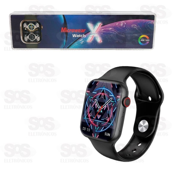 Relógio Smartwatch Amoled Com Case Microwear X