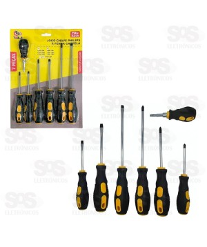 Kit De Chaves Fenda/Philips 7 Peças FBG 3201