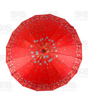 Guarda Chuva Automático Estampas Floridas 95CM FBG4221