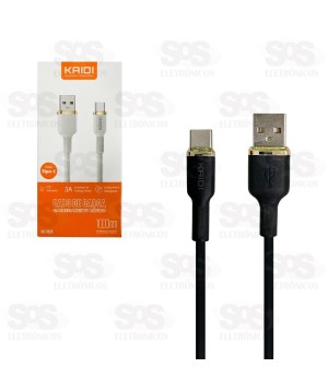 Cabo De Dados USB Para Type C 3A 1 Metro Kaidi KD-352C
