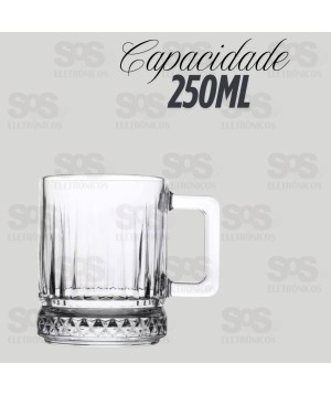Caneca de Vidro Café Cappuccino Elusia 250ml