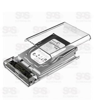 Case Para HD Sata 2.5 Polegadas Transparente AJ-N06