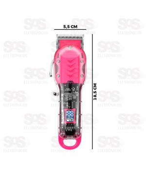 Máquina De Cortar Cabelo Profissional Com Visor LCD Eletromex EL-5104