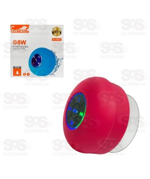 Caixa De Som Portátil 8W Proteção IPX4 Eletromex EL-1027
