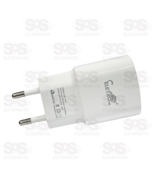 Carregador 3.1A Com Cabo Micro USB V8 Eletromex EL-4015-V8