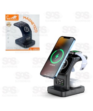 Carregador Magnético Sem Fio 5 Em 1 Eletromex EL-2905