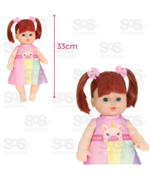 Boneca Tika Frases Falas Diferentes Ruiva Nova Toys 1162