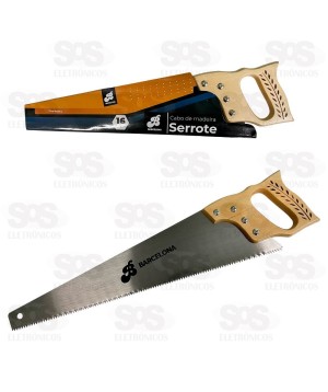 Serrote Com Cabo de Madeira 16 Polegadas Barcelona BAR-314014-4