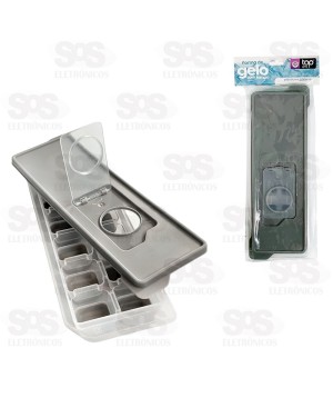 Forma De Gelo Com Tampa Fundo De Silicone 12 Divisões Top Útil TOP1326
