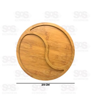 Tábua Para Petiscos 2 Divisórias MDF Top Útil TOP1431